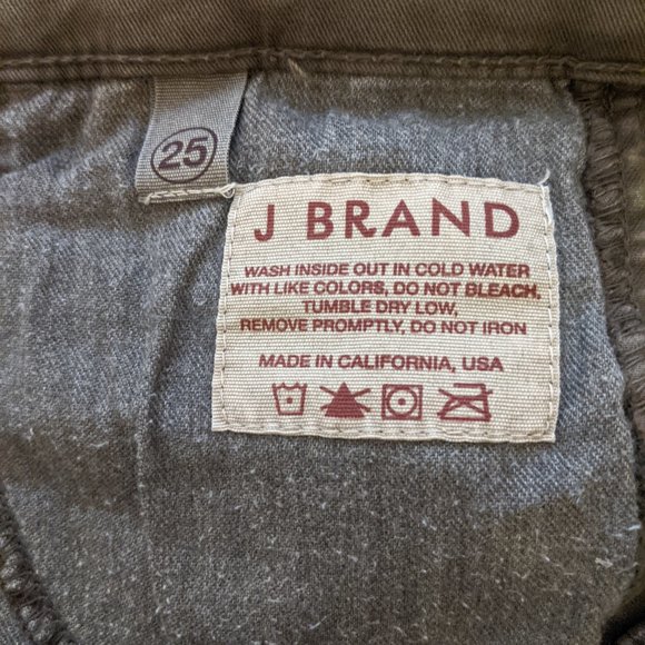 J Brand Jodhpur, Velvet Trim Skinny Size 25 Brown - Picture 2 of 6